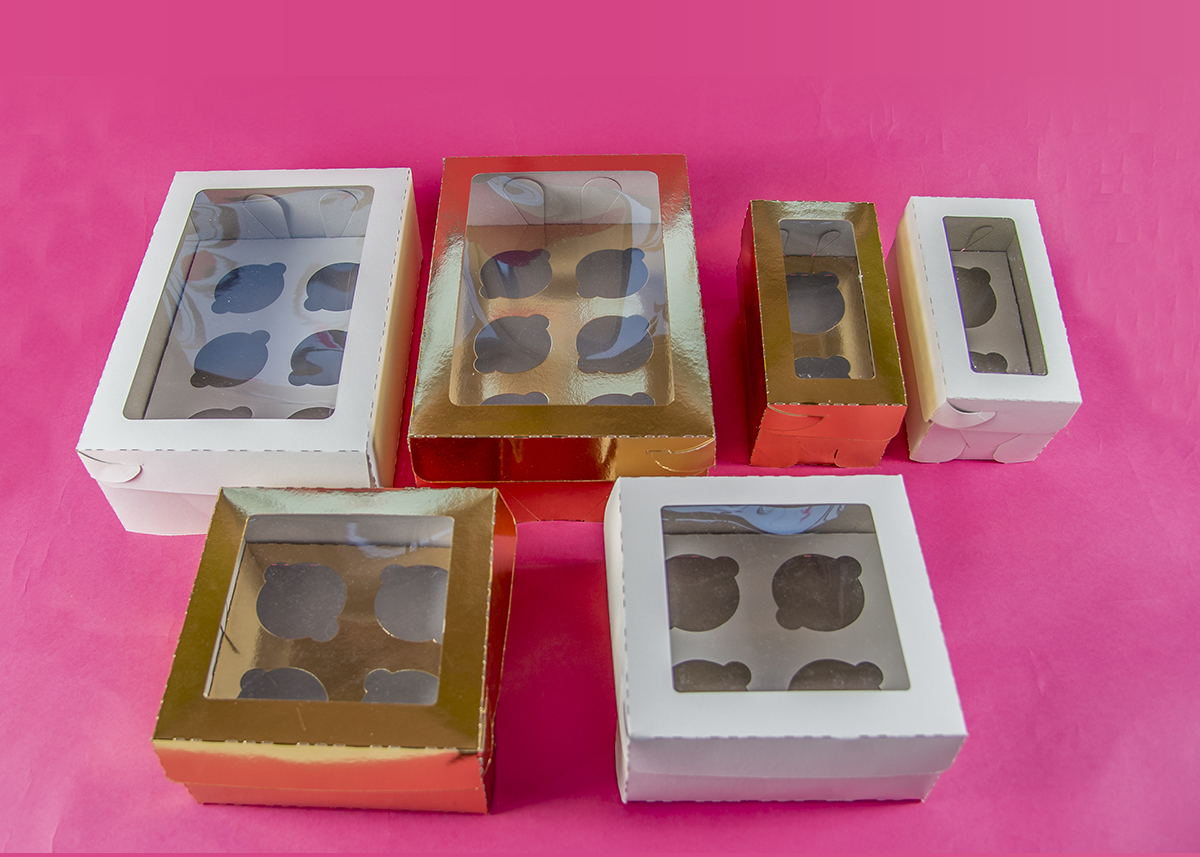 Windowed muffin boxes